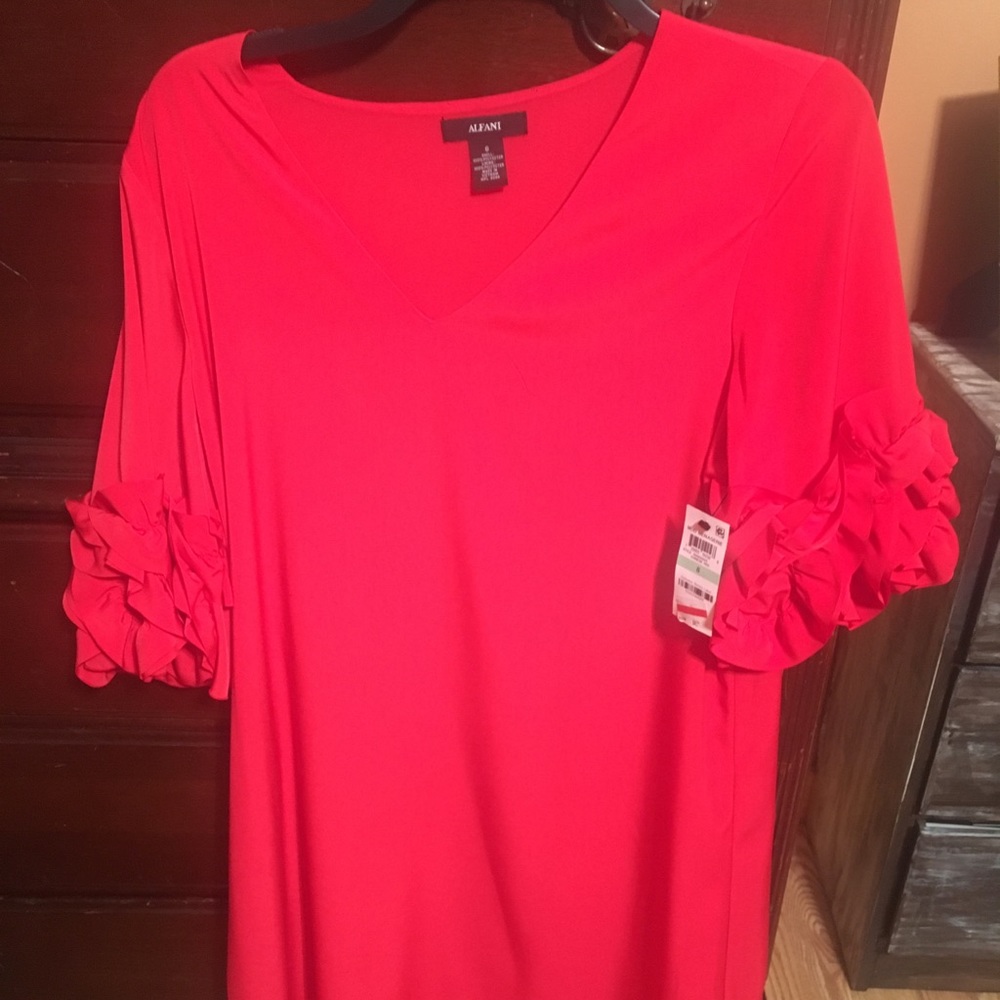 Red Alfani dress, size 8, NWT